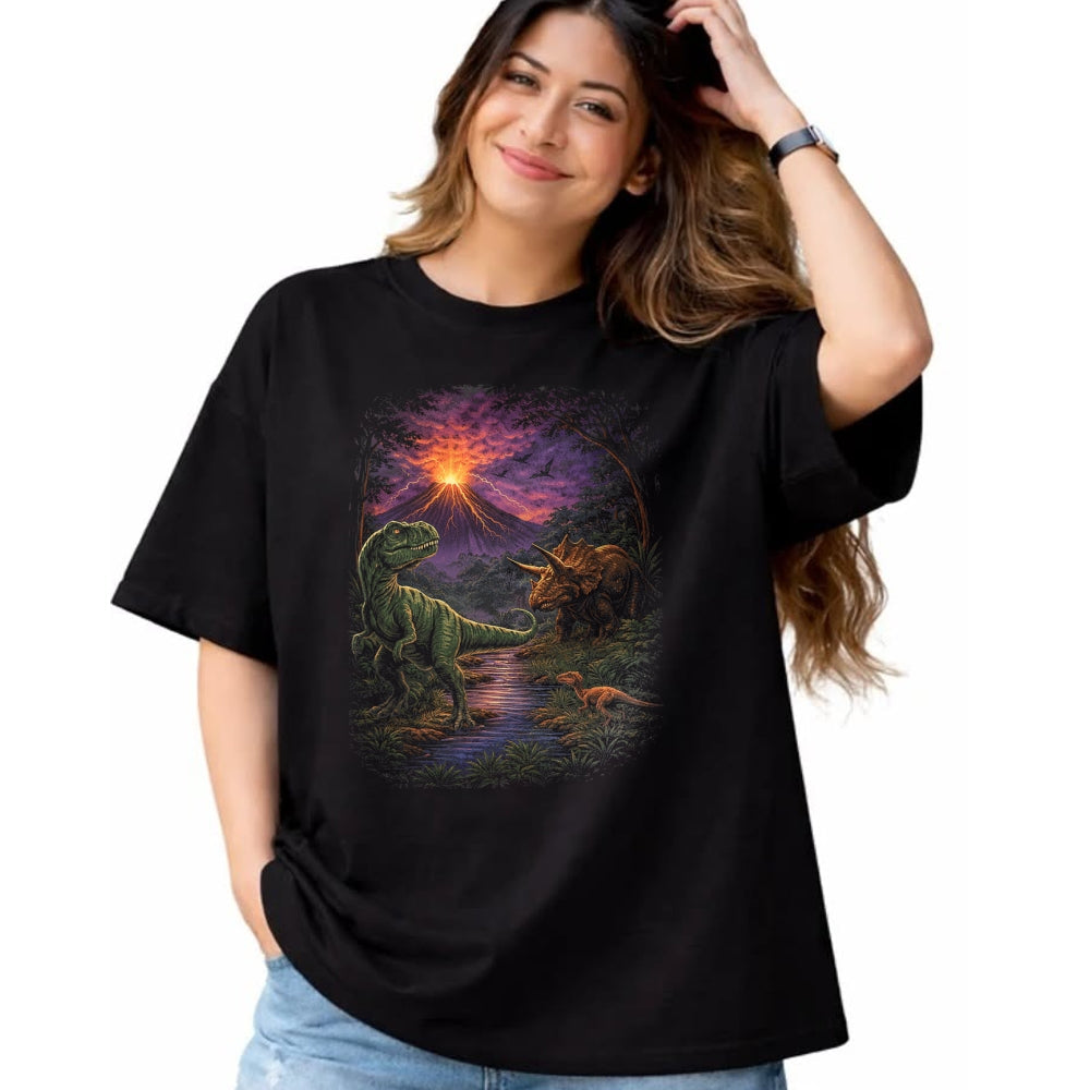 Best Dinosaur Lover Shirt, Funny Dinosaur UnisexT-Shirt/Hoodie/Sweatshirt HLT00 - Vintage Jurassic Dinosaur 90s T Rex and Triceratops Graphic T-Shirt