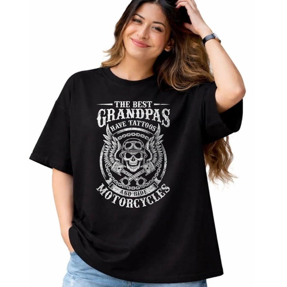Best Grandpa Shirt, Proud Grandpa Unisex T-Shirt/Hoodie/Sweatshirt HLT00 -Best Grandpas Have Tattoos And Ride Motorcycles Biker Biking T-Shirt