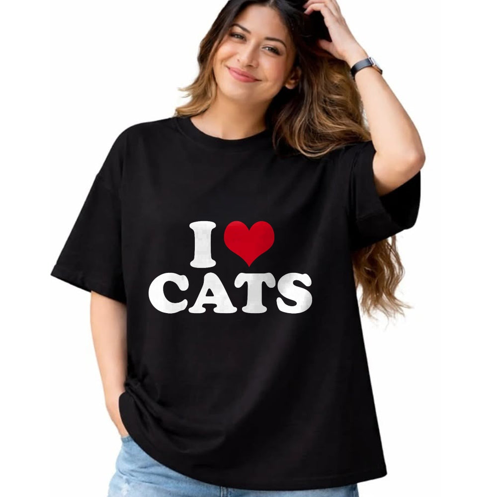 Cat Love Shirt, Funny Cat Lover Gift UnisexT-Shirt/Hoodie/Sweatshirt HLT00 - I Love Cats Cat T-Shirt