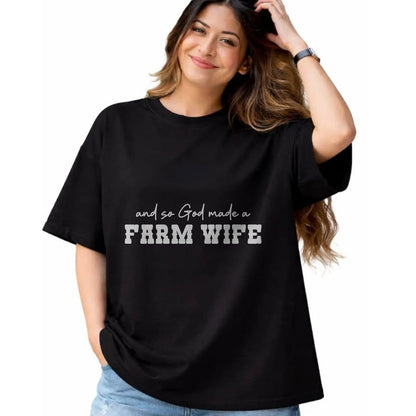 Best Farmer Life Shirt, Funny Farmer UnisexT-Shirt/Hoodie/Sweatshirt HLT00 - and So God Made A Farm Wife Women Girl Funny Farmer T-Shirt