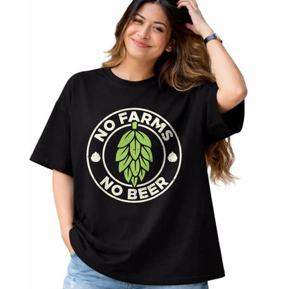 Best Farmer Life Shirt, Funny Farmer UnisexT-Shirt/Hoodie/Sweatshirt HLT00 - No Farms No Beer Hops Craft Beer Farming Brewer Farmer Gift T-Shirt
