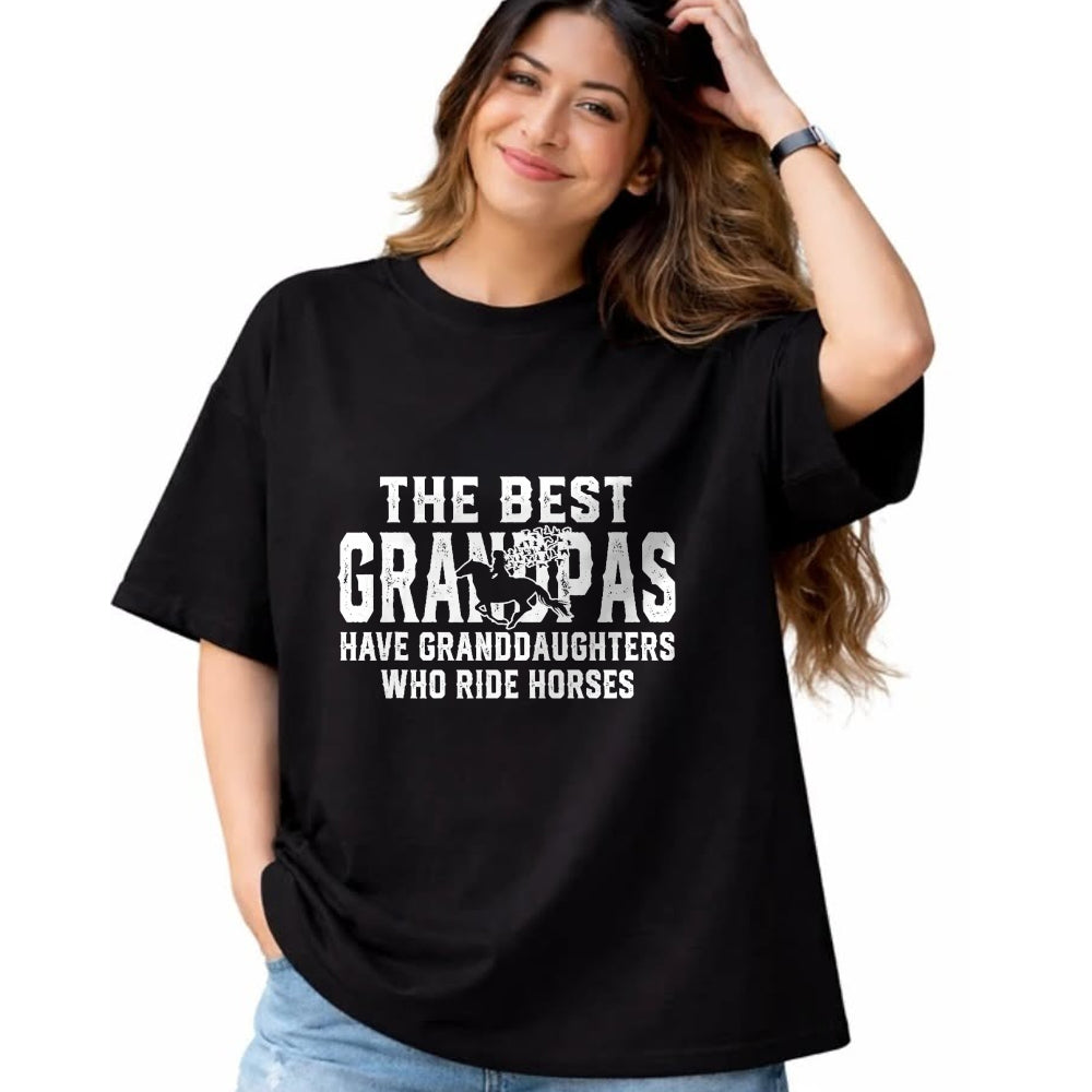 Best Grandpa Shirt, Proud Grandpa Unisex T-Shirt/Hoodie/Sweatshirt HLT00 - The best grandpas have granddaughters who ride horses T-Shirt