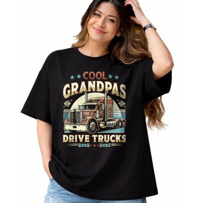 Best Truck Driver Life Shirt, Funny Trucker UnisexT-Shirt/Hoodie/Sweatshirt HLT00 - Cool Grandpas Drive Trucks Trucker Truck Driver Outfit T-Shirt, Men, Black, 3X-Large