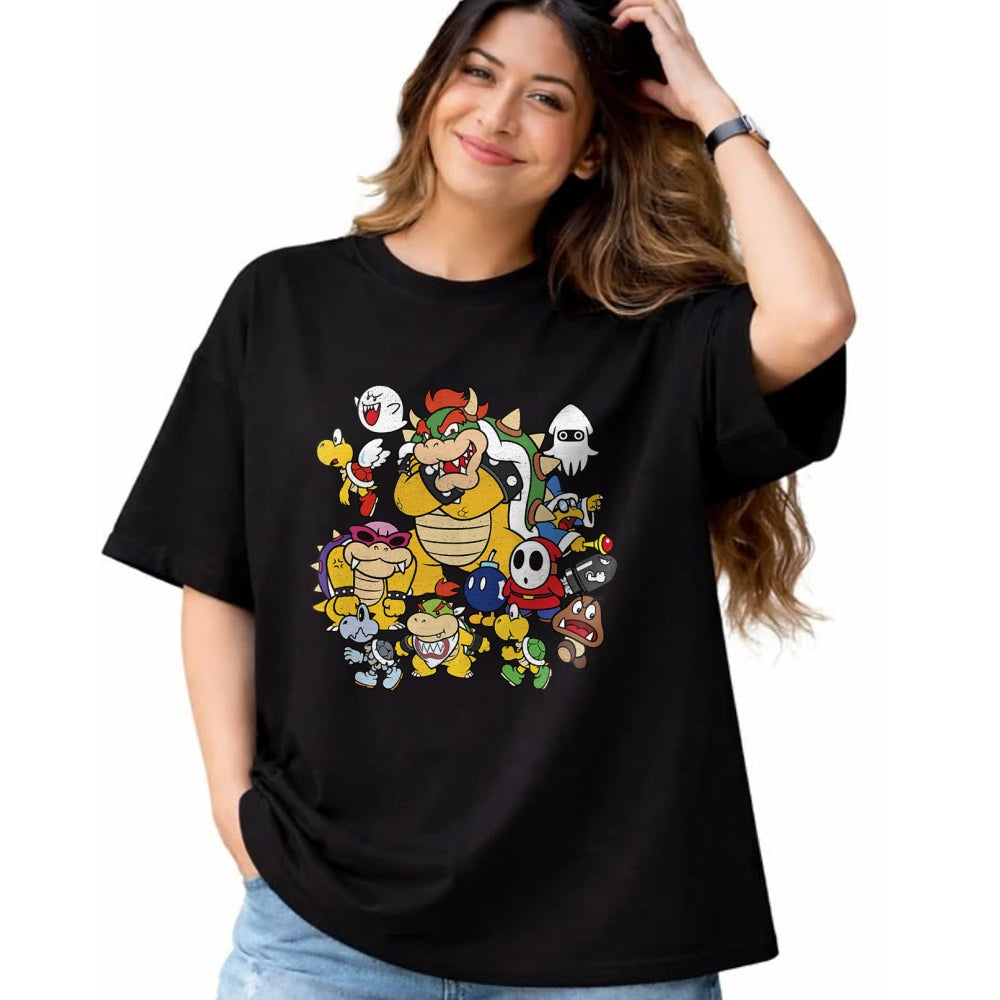 Best Wife Shirt, Wife and Husband Unisex T-Shirt/Hoodie/Sweatshirt HLT00 - Nintendo Super Mario Bowser Enemy Group Shot T-Shirt (1)