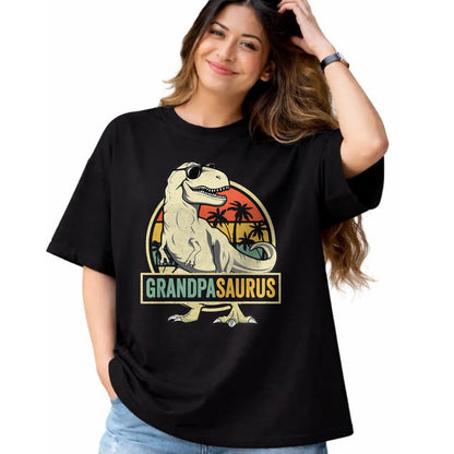 Best Grandpa Shirt, Proud Grandpa Unisex T-Shirt/Hoodie/Sweatshirt HLT00 - Grandpasaurus T Rex Dinosaur Grandpa Saurus Family Matching T-Shirt (1)