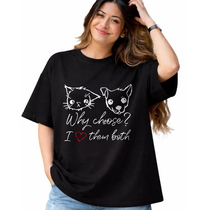 Cat Love Shirt, Funny Cat Lover Gift UnisexT-Shirt/Hoodie/Sweatshirt HLT00 - Cat and Dog Lover I Love Puppies and Kittens T-Shirt (2)