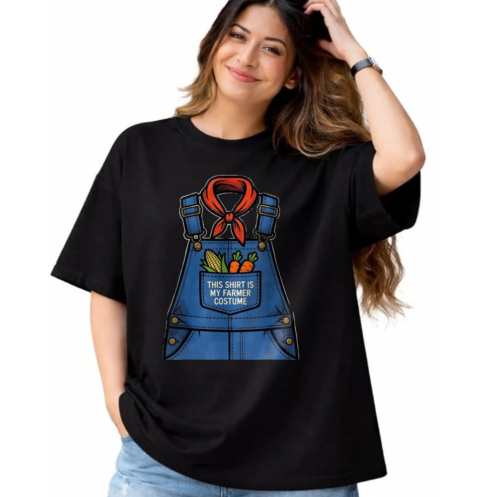 Best Farmer Life Shirt, Funny Farmer UnisexT-Shirt/Hoodie/Sweatshirt HLT00 - This Shirt Is My Farmer Costume Funny Halloween Overalls T-Shirt, Women, Heather Grey, X-Large