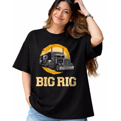 Best Truck Driver Life Shirt, Funny Trucker UnisexT-Shirt/Hoodie/Sweatshirt HLT00 - Trucker Truck Driver Vintage Big Rig T-Shirt (1)