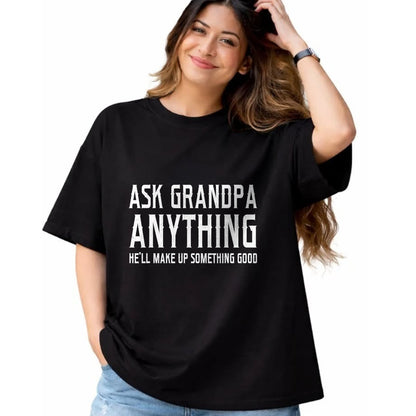 Best Grandpa Shirt, Proud Grandpa Unisex T-Shirt/Hoodie/Sweatshirt HLT00 - Ask Grandpa Anything He'll Make Up Something Good Fathers T-Shirt (1)
