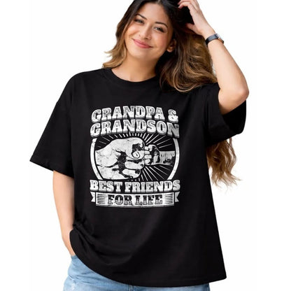 Best Grandpa Shirt, Proud Grandpa Unisex T-Shirt/Hoodie/Sweatshirt HLT00 - Grandpa And Grandson Gift Family Shirt Grandad Fist Bump Tee T-Shirt