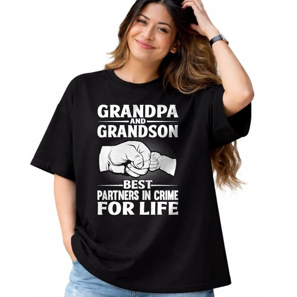 Best Grandpa Shirt, Proud Grandpa Unisex T-Shirt/Hoodie/Sweatshirt HLT00 - Grandpa and GrandSon Best Partners in Crime For Life