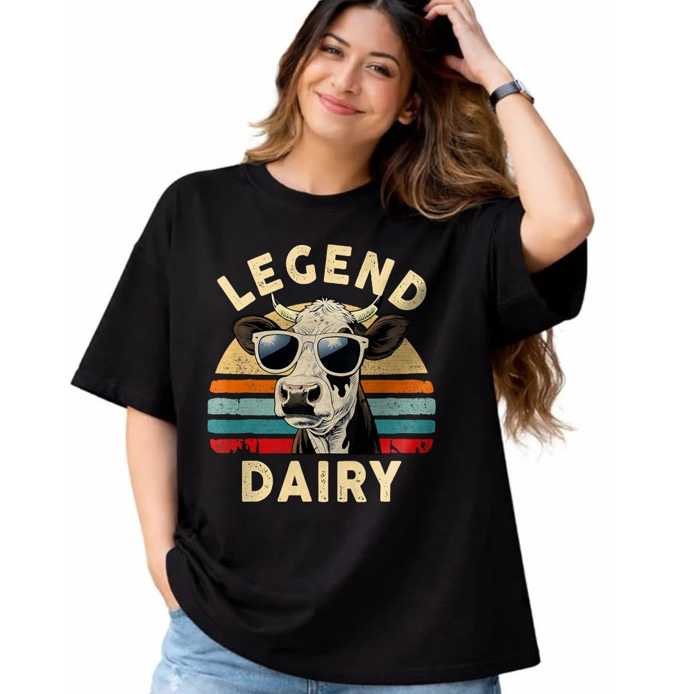 Best Farmer Life Shirt, Funny Farmer UnisexT-Shirt/Hoodie/Sweatshirt HLT00 - Legend Dairy Funny Farmer Cow Farmer Pun Graphic Cow Vintage T-Shirt