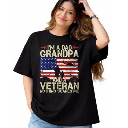 Best Grandpa Shirt, Proud Grandpa Unisex T-Shirt/Hoodie/Sweatshirt HLT00 - I'm A Dad Grandpa And Veteran Fathers Day Papa Grandpa Gifts T-Shirt