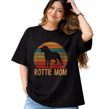 Dog Love Shirt, Dog Lover Gift T-Shirt/Hoodie/Sweatshirt HLT00 - Retro Rottweiler Mom Gift Rott Dog Mother Pet Rottie Mama T-Shirt