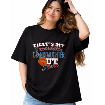 Best Grandpa Shirt, Proud Grandpa Unisex T-Shirt/Hoodie/Sweatshirt HLT00 - Awesome Basketball Granddaughter, Grandma & Grandpa T-Shirt