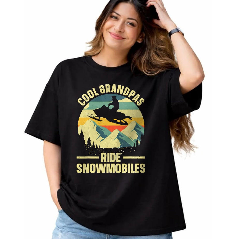 Best Grandpa Shirt, Proud Grandpa Unisex T-Shirt/Hoodie/Sweatshirt HLT00 - Cool Snowmobile Art For Men Grandpa Snowmobiling Snowmobile T-Shirt