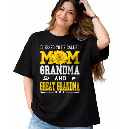Best Grandma Shirt, Proud Grandma Unisex T-Shirt/Hoodie/Sweatshirt HLT00 - Blessed To Be Called Mom Grandma Great Grandma Mother's Day T-Shirt