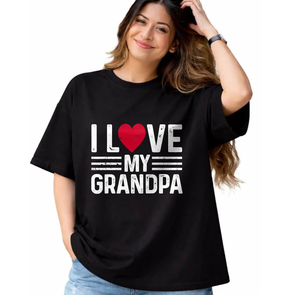 Best Grandpa Shirt, Proud Grandpa Unisex T-Shirt/Hoodie/Sweatshirt HLT00 - Kids I Love My Grandpa For Toddler, Boy, Girl, Youth, Baby T-Shirt