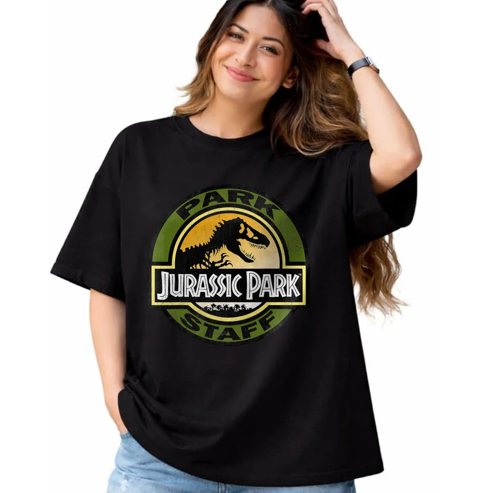 Best Dinosaur Lover Shirt, Funny Dinosaur UnisexT-Shirt/Hoodie/Sweatshirt HLT00 - Jurassic Park Staff Retro Distressed Logo Graphic T-Shirt T-Shirt
