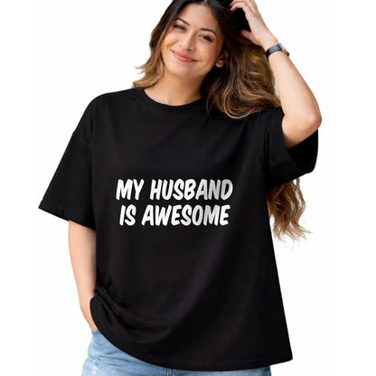 Best Wife Shirt, Wife and Husband Unisex T-Shirt/Hoodie/Sweatshirt HLT00 - My Husband Is Awesome T-Shirt (1)