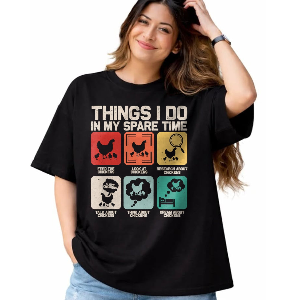 Best Farmer Life Shirt, Funny Farmer UnisexT-Shirt/Hoodie/Sweatshirt HLT00 - Things I Do in My Spare Time Funny Chicken Farmer Kids Teen T-Shirt