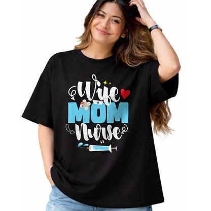 Funny Nurse Shirt, Nurse Unisex T-Shirt/Hoodie/Sweatshirt HLT00 - Wife Mom Nurse Mother's Day T-Shirt