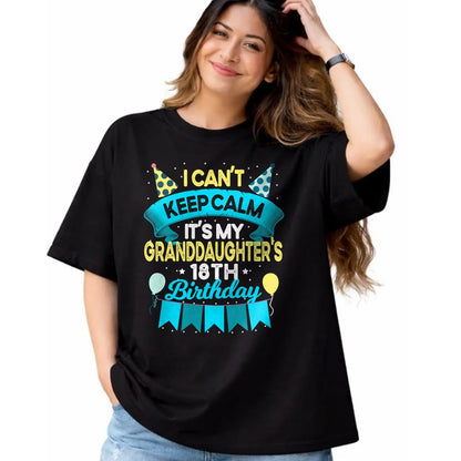 Best Grandpa Shirt, Proud Grandpa Unisex T-Shirt/Hoodie/Sweatshirt HLT00 -  It's My Granddaughter 18th Birthday Shirt Gift 18 Years Old T-Shirt