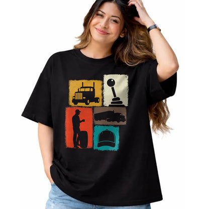 Best Truck Driver Life Shirt, Funny Trucker UnisexT-Shirt/Hoodie/Sweatshirt HLT00 - Trucker Vintage Collage Trucking Men Truck Driver T-Shirt