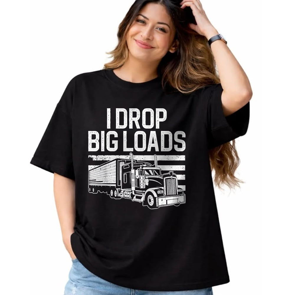 Best Truck Driver Life Shirt, Funny Trucker UnisexT-Shirt/Hoodie/Sweatshirt HLT00 - Funny Trucker Design for Men Women Semi Truck Driver Lover T-Shirt, Men, Black, Medium