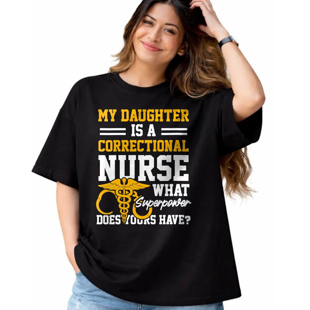 Funny Nurse Shirt, Nurse Unisex T-Shirt/Hoodie/Sweatshirt HLT00 - Womens Correctional Nurse Daughter Nursing RN V-Neck T-Shirt