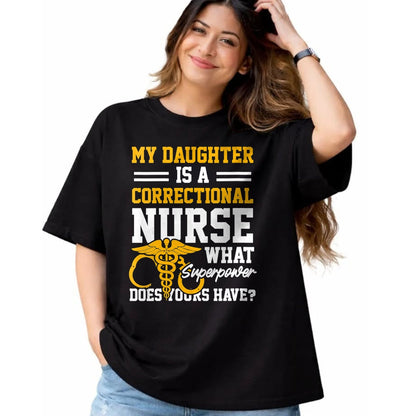 Funny Nurse Shirt, Nurse Unisex T-Shirt/Hoodie/Sweatshirt HLT00 - Womens Correctional Nurse Daughter Nursing RN V-Neck T-Shirt