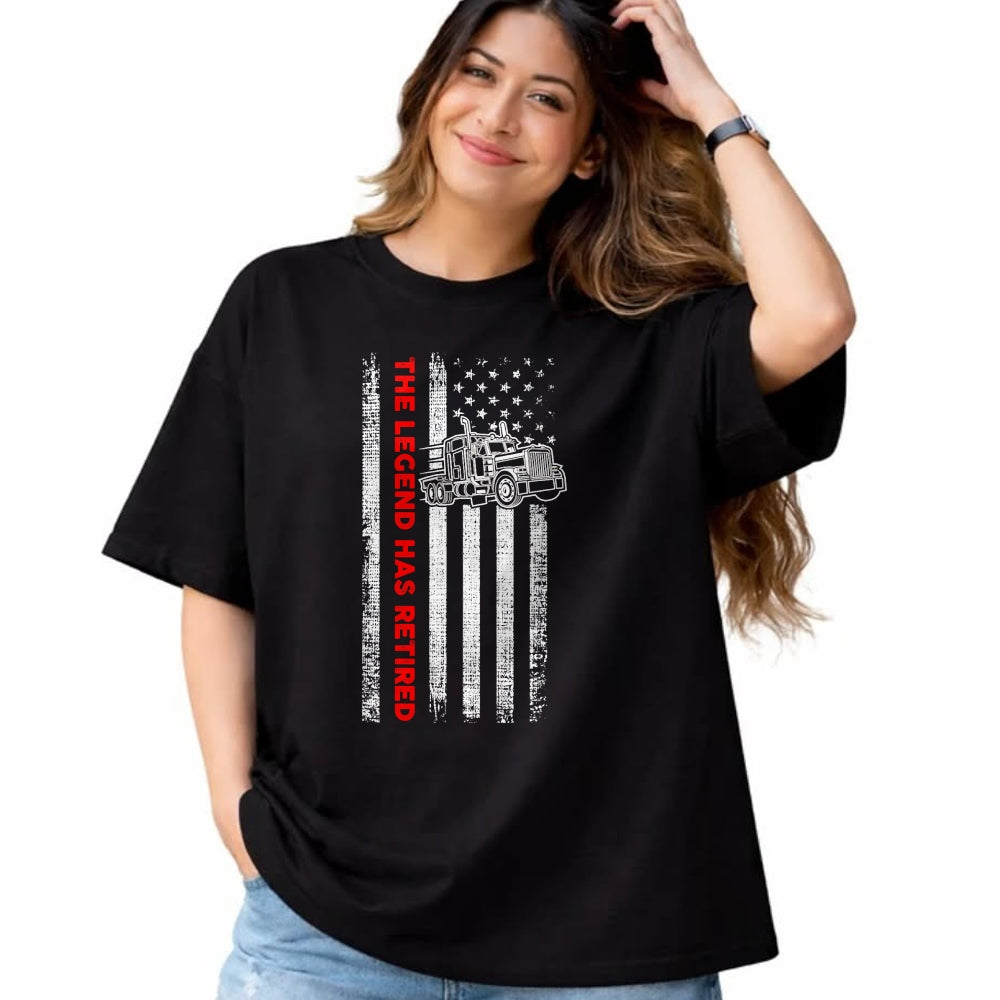 Best Truck Driver Life Shirt, Funny Trucker UnisexT-Shirt/Hoodie/Sweatshirt HLT00 - Retired Truck Driver - Patriotic Trucker - American Flag T-Shirt