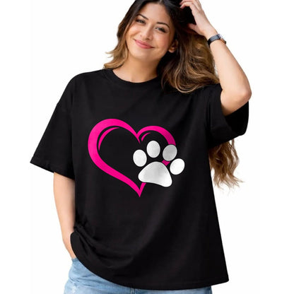 Cat Love Shirt, Funny Cat Lover Gift UnisexT-Shirt/Hoodie/Sweatshirt HLT00 - Cute I Love My Dog Puppy Cat Paw Heart T-Shirt
