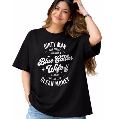 Best Wife Shirt, Wife and Husband Unisex T-Shirt/Hoodie/Sweatshirt HLT00 - Gift for wife T shirt, spoiled wife   Funny Blue Collar Wives Club Spoiled Wife Mothers Day T-Shirt
