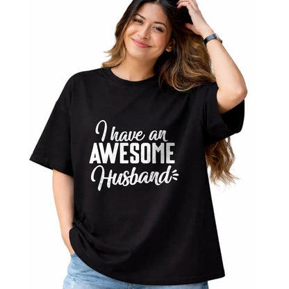 Best Wife Shirt, Wife and Husband Unisex T-Shirt/Hoodie/Sweatshirt HLT00 - Cute Gifts For Wife - I Have an Awesome Husband T-Shirt (1)