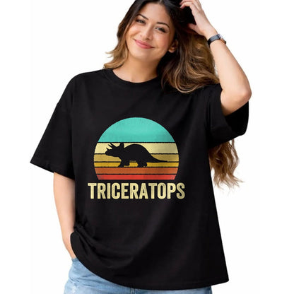 Best Dinosaur Lover Shirt, Funny Dinosaur UnisexT-Shirt/Hoodie/Sweatshirt HLT00 - Vintage Triceratops Shirt Sunset Dinosaur T-Shirt