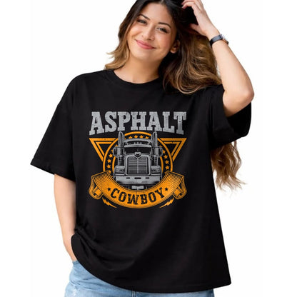 Best Truck Driver Life Shirt, Funny Trucker UnisexT-Shirt/Hoodie/Sweatshirt HLT00 - Asphalt Cowboy Cool Truck Driver Design Trucker T-Shirt (4)