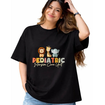 Funny Nurse Shirt, Nurse Unisex T-Shirt/Hoodie/Sweatshirt HLT00 - Pediatric Intensive Care Unit Nurse Cute Animals PICU Nurse T-Shirt