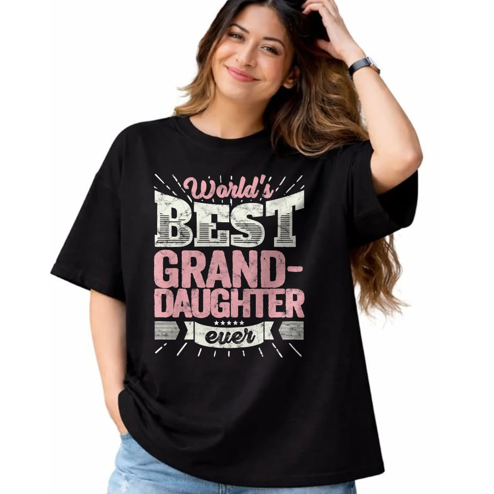 Best Grandpa Shirt, Proud Grandpa Unisex T-Shirt/Hoodie/Sweatshirt HLT00 - Cool Granddaughter Gift T Shirt World's Best Grand-Daughter T-Shirt