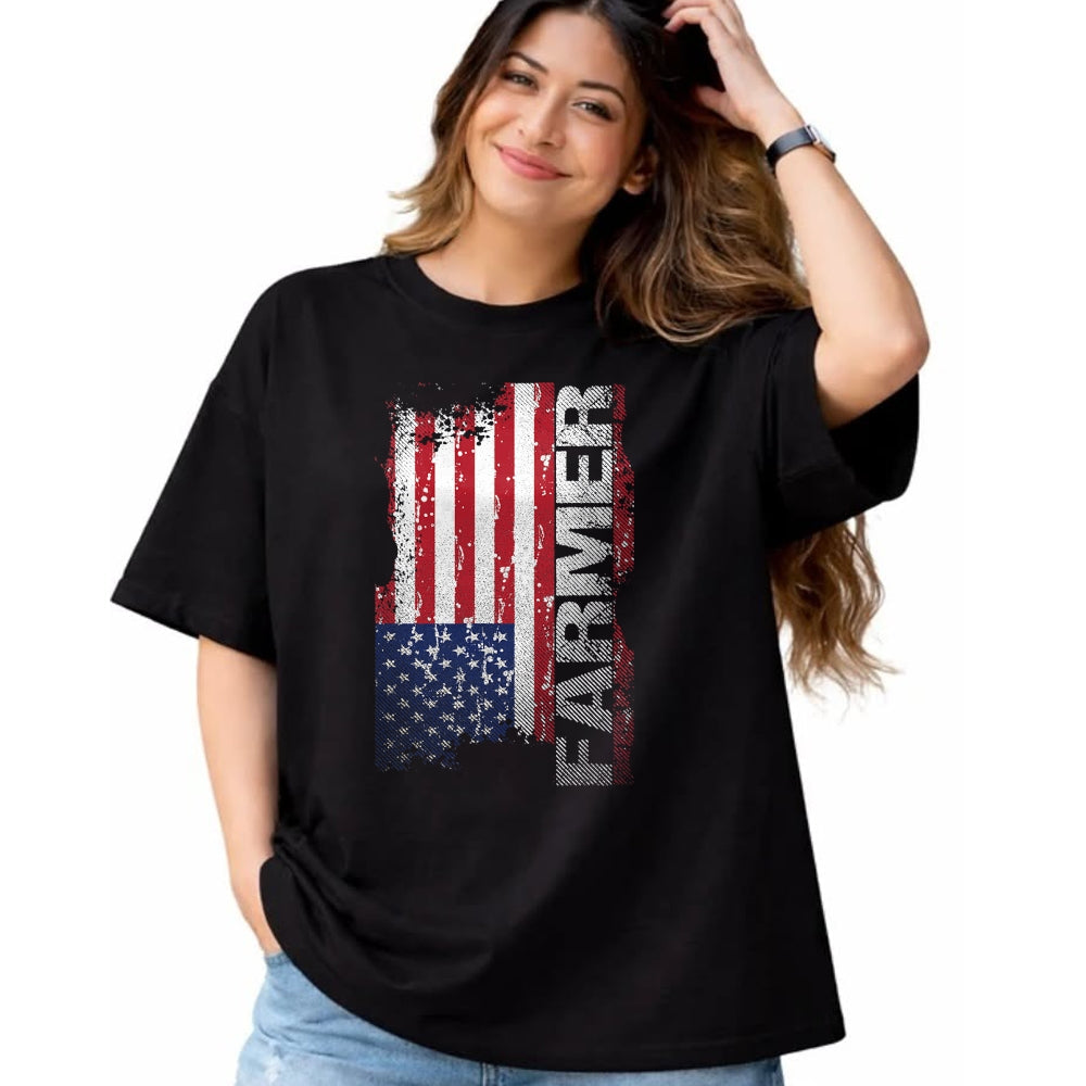 Best Farmer Life Shirt, Funny Farmer UnisexT-Shirt/Hoodie/Sweatshirt HLT00 - USA Flag Farmer T-Shirt, American Farmers Tee T-Shirt
