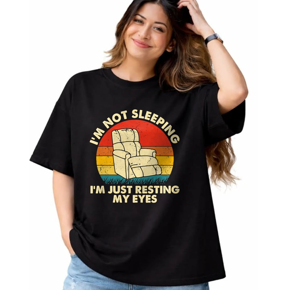 Best Grandpa Shirt, Proud Grandpa Unisex T-Shirt/Hoodie/Sweatshirt HLT00 -I'm Not Sleeping I'm Just Resting My Eyes Fathers Dad Joke T-Shirt
