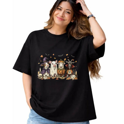Best Farmer Life Shirt, Funny Farmer UnisexT-Shirt/Hoodie/Sweatshirt HLT00 - Halloween Farm Animals Cow Pig Sheep Goat Fall Farmer Spooky Long Sleeve T-Shirt