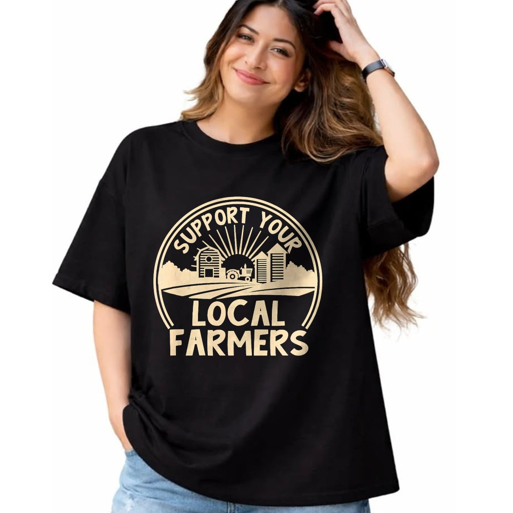 Best Farmer Life Shirt, Funny Farmer UnisexT-Shirt/Hoodie/Sweatshirt HLT00 - Support Your Local Farmers Design T-Shirt