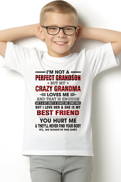 I’m Not A Perfect Grandson T-Shirt – Birthday Gift From Grandma / Woman - kien00 (SKU10-167-00)