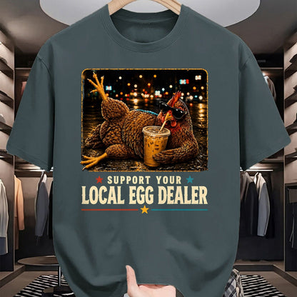 Best Farmer Life Shirt, Funny Farmer UnisexT-Shirt/Hoodie/Sweatshirt HLT00 - Support Your Local Egg Dealer Chicken Farmer Homesteading T-Shirt