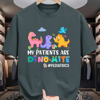 Funny Nurse Shirt, Nurse Unisex T-Shirt/Hoodie/Sweatshirt HLT00 - Pediatric Nurse PEDS Nursing Appreciation Pediatric Dinosaur T-Shirt