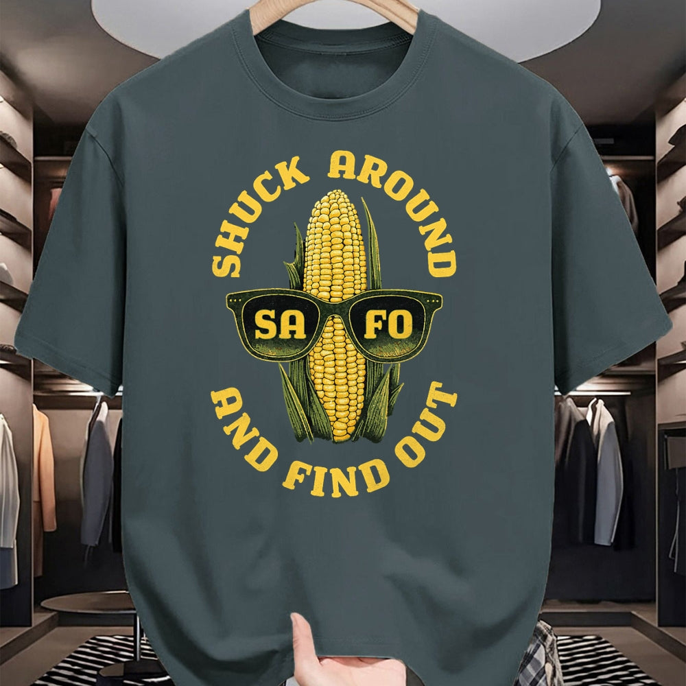 Best Farmer Life Shirt, Funny Farmer UnisexT-Shirt/Hoodie/Sweatshirt HLT00 - Funny Shuck Around and Find Out SAFO Farmers Corn Sunglasses T-Shirt