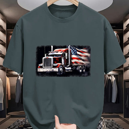 Best Truck Driver Life Shirt, Funny Trucker UnisexT-Shirt/Hoodie/Sweatshirt HLT00 - US American Flag Semi Truck Driver Trucker T-Shirt