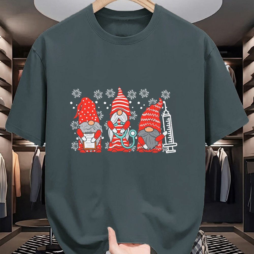 Funny Nurse Shirt, Nurse Unisex T-Shirt/Hoodie/Sweatshirt HLT00 - Nurse Christmas Gnomes Cute Xmas Scrub Top For Nurses Women T-Shirt