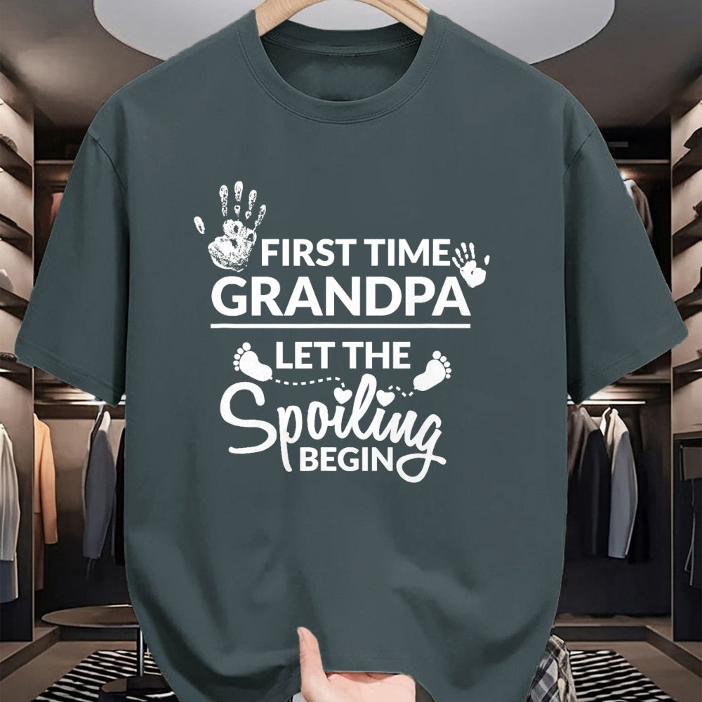 Best Grandpa Shirt, Proud Grandpa Unisex T-Shirt/Hoodie/Sweatshirt HLT00 - New First Time Grandpa Let The Spoiling Begin Gift T-Shirt
